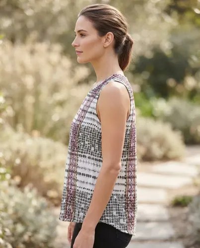 Blusa Indian Style T _ M Algodon Verde Claro M - 11