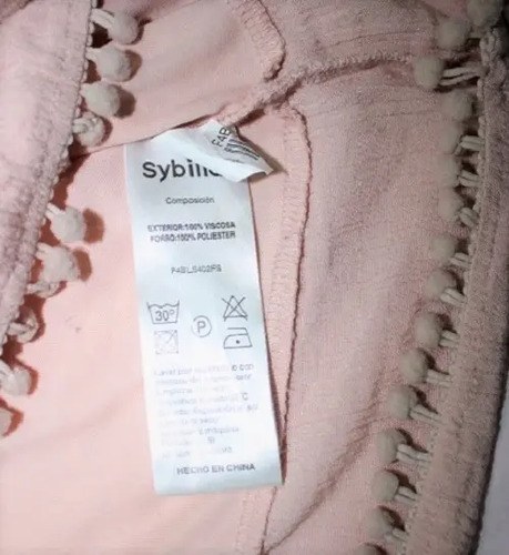 Blusa Sybila -falabella T L - Holgada Mujer Rosa -algodón Rosa Claro M - 5