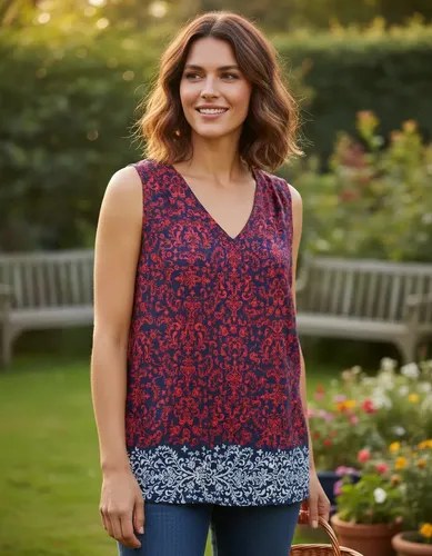 Blusa T 3 Cuesta Blanca Bordo Y Azul Estilo Indu 100% Visco Bordó 3