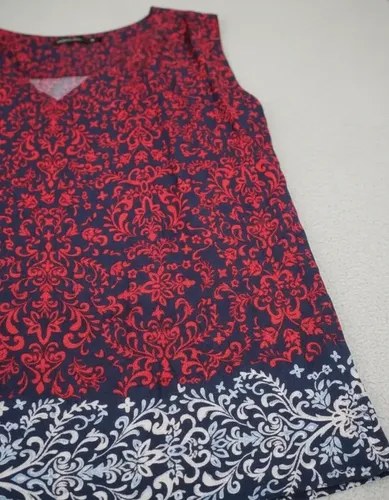 Blusa T 3 Cuesta Blanca Bordo Y Azul Estilo Indu 100% Visco Bordó 3 - 3