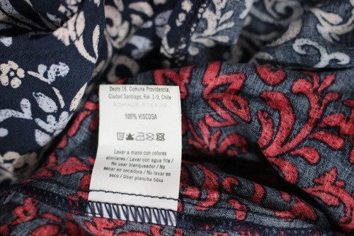 Blusa T 3 Cuesta Blanca Bordo Y Azul Estilo Indu 100% Visco Bordó 3 - 11