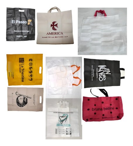 Bolsa Friselina X 10 Ecologicas 44 X40 Aprox Varios Modelo Beige Logos