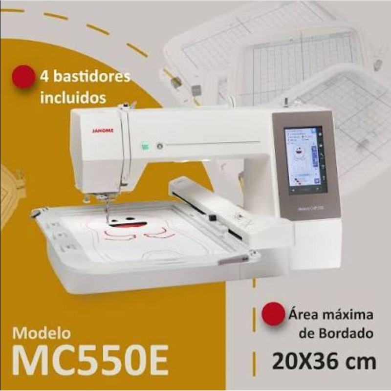 Bordadora automática janome mc 550e nueva sellada