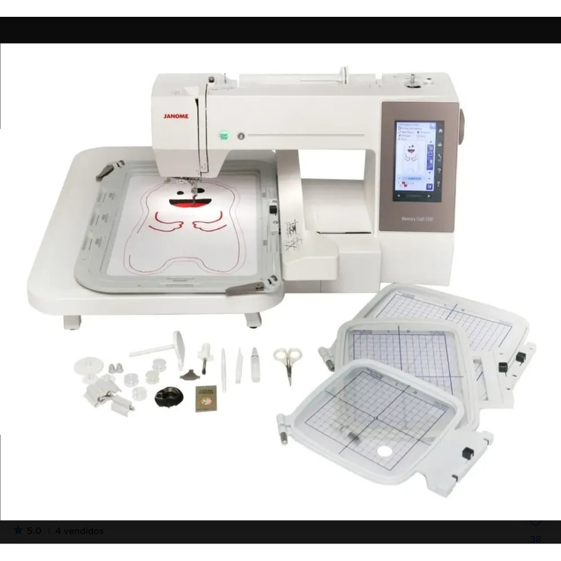 Bordadora automática janome mc 550e nueva sellada - 2
