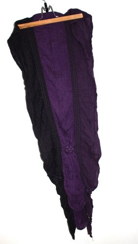Bufanda Pashmina Lisa Lila Algodón Largo 170 Cm Ancho 35 Violeta Liso L