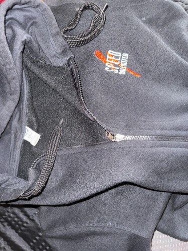 Buzo Speed Txl Algodón Con Frisa Con Capucha Spf Xl Negro Lisa - 8