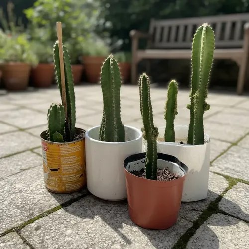 Cactus Euphorbia Y Nopal Alt 10cm 4 Plantas A Elección
