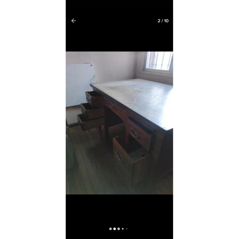 Escritorio Antiguo Excelente Calidad De Madera - 2