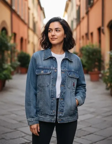 Campera Jean Sorbino Oversize Mujer Azul Importada Italia Azul 42