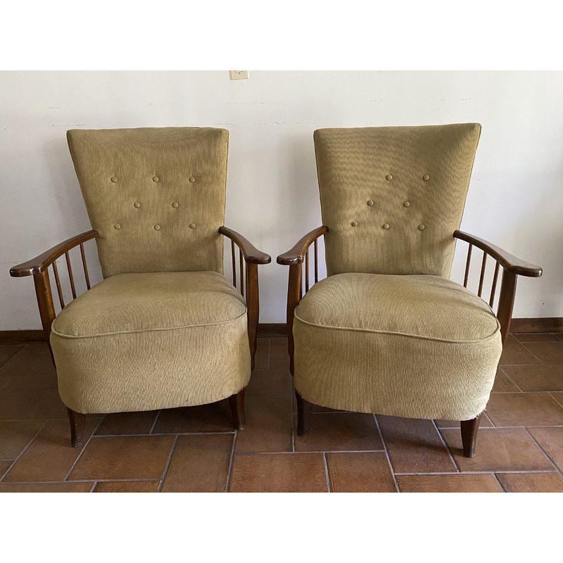 Juego de Sillones Clásico madera estilo Luis XV
