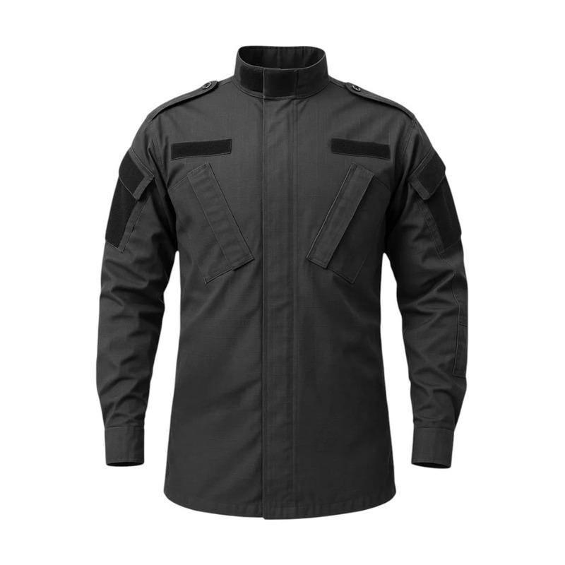 Chaquetilla Táctica Mao de Ripstop - Azul y Negro - 2