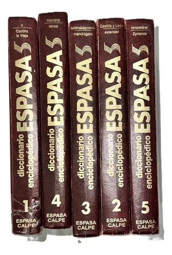 Diccionario Enciclopédico Espasa Calpe 5 T 1993 Mapas Ilustr