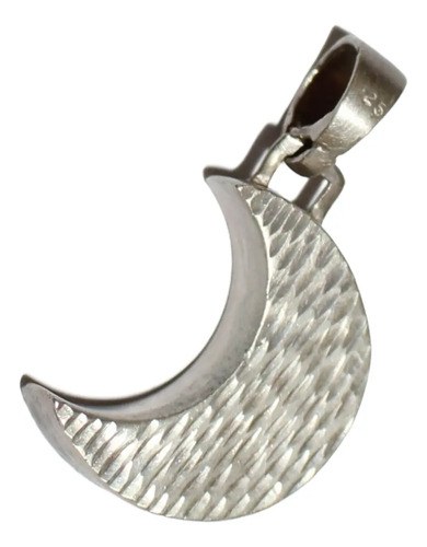 Dije Luna Plata 925 Pulido 3 Cm Modelo Media Luna Hermoso Plateado