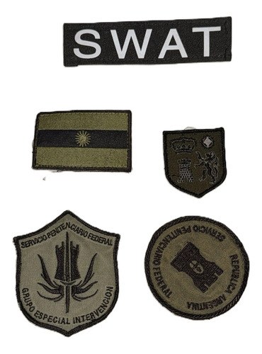 Escudo C-1 Spf Servicio Penitenciario Federal Bordad Varios Gris Bordado
