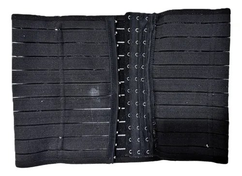 Faja Modeladora De Cintura 4 Varilla Elástica Corset 67 X 23 Negro M