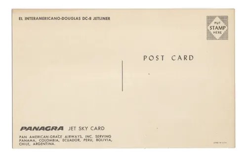 Antigua Tarjeta Postal El Interamericano De Panagra (1960) - 2