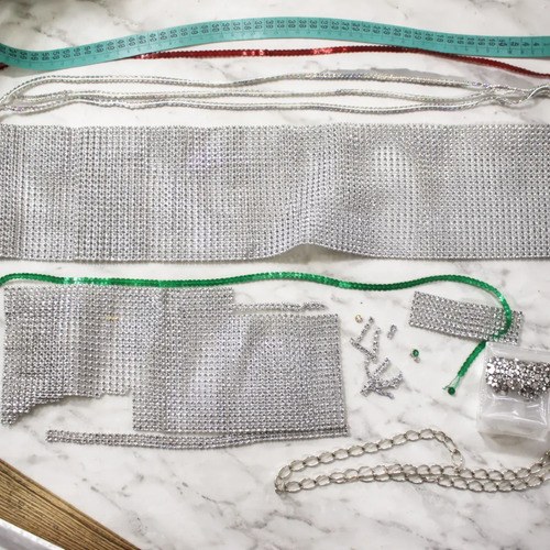 Falso Strass 24 Lineas 60cm Lentejuelas Reflex Ideal Egresdo