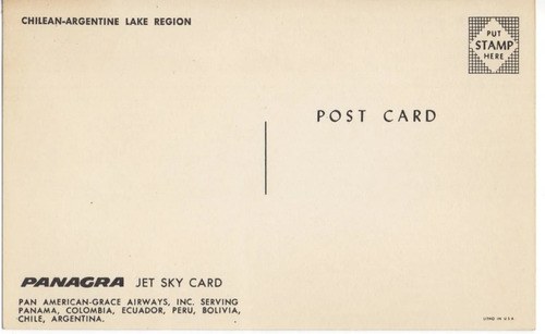 Antigua Tarjeta Postal Lake Region De Panagra (1960) - 2