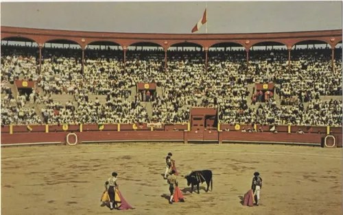 Antigua Tarjeta Postal Plaza De Toros Lima De Panagra (1960)