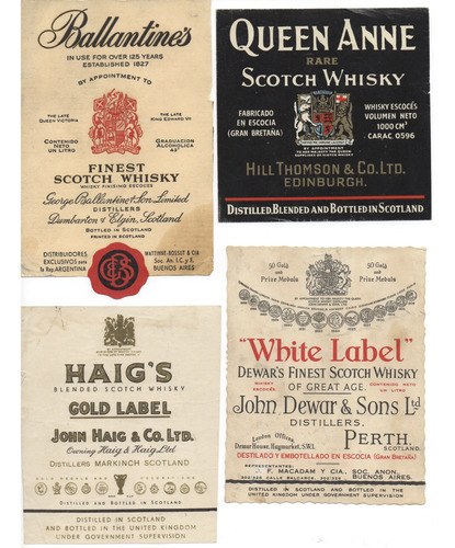 25 Antiguas Etiquetas Recuperadas De Botellas De Whisky Y Vino
