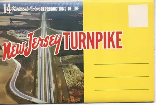 Antiguas Tarjetas Postales Desplegables Autopista New Jersey