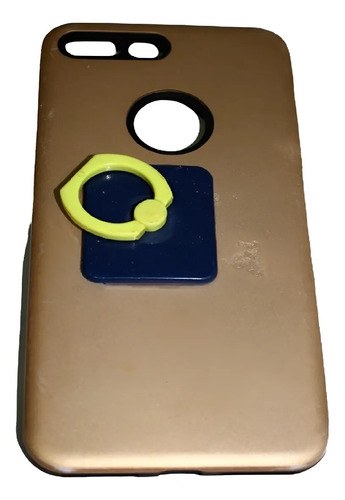 Funda Compatible Con iPhone 8 Plus Rígido Dorado Dorado
