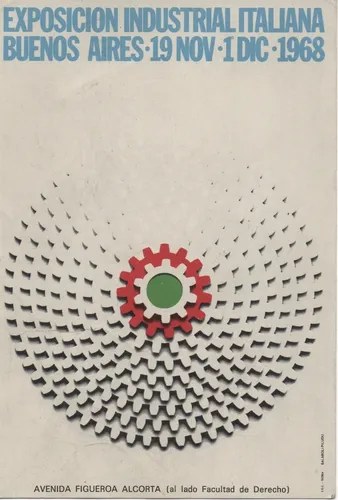 Tarjeta Postal Expo Industrial Italiana En Buenos Aires 1968