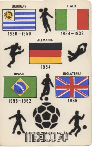 Tarjetas Postales Laper Mundial De Futbol Mexico 1970 - 3