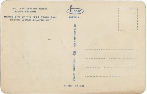 Tarjetas Postales Laper Mundial De Futbol Mexico 1970 - 9