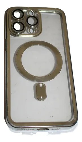 Funda iPhone 16 15 Pro Max Plus Compatible Magsafe Transp. Plateado Trasparente