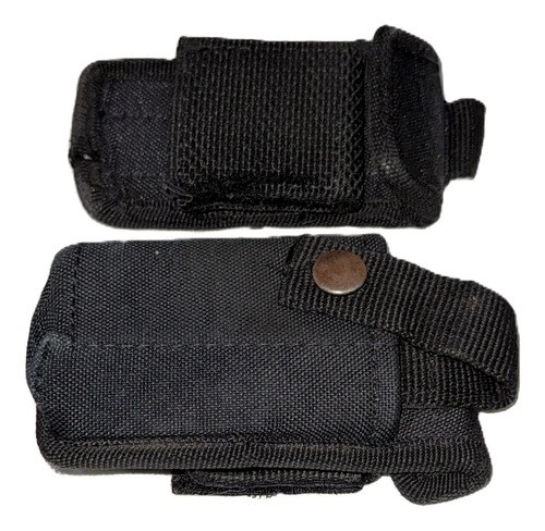 Fundas 2 Compactas Porta Cargador O Linterna Para Cinto Spf Negro