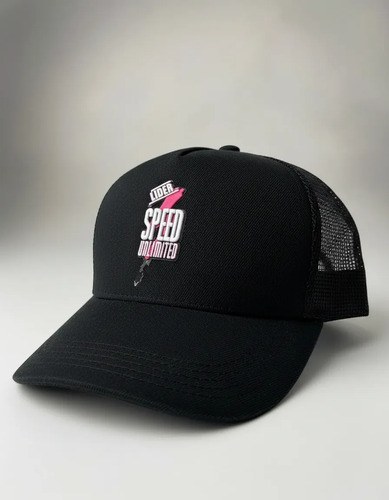 Gorra Trucker Negra Logo Speed Unlimited Ajustable Negro Un Liso