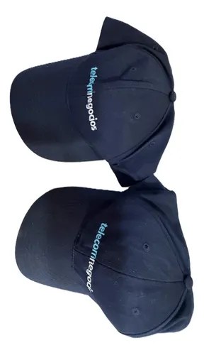 Gorras X1 Gabardina Lisa Logo Telecom Azul Unisex Urbana Azul M Liso