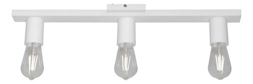 Aplique Techo Barral Ferrolux 3 Spots Blanco Para Led E27