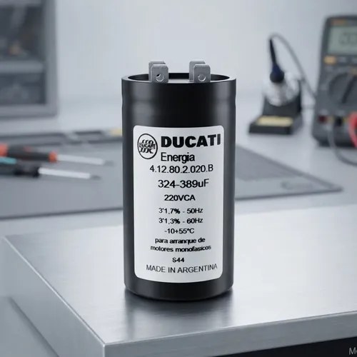Capacitor Ducati 324-389uf 4.12.80.20.20b 220v Para Arranque