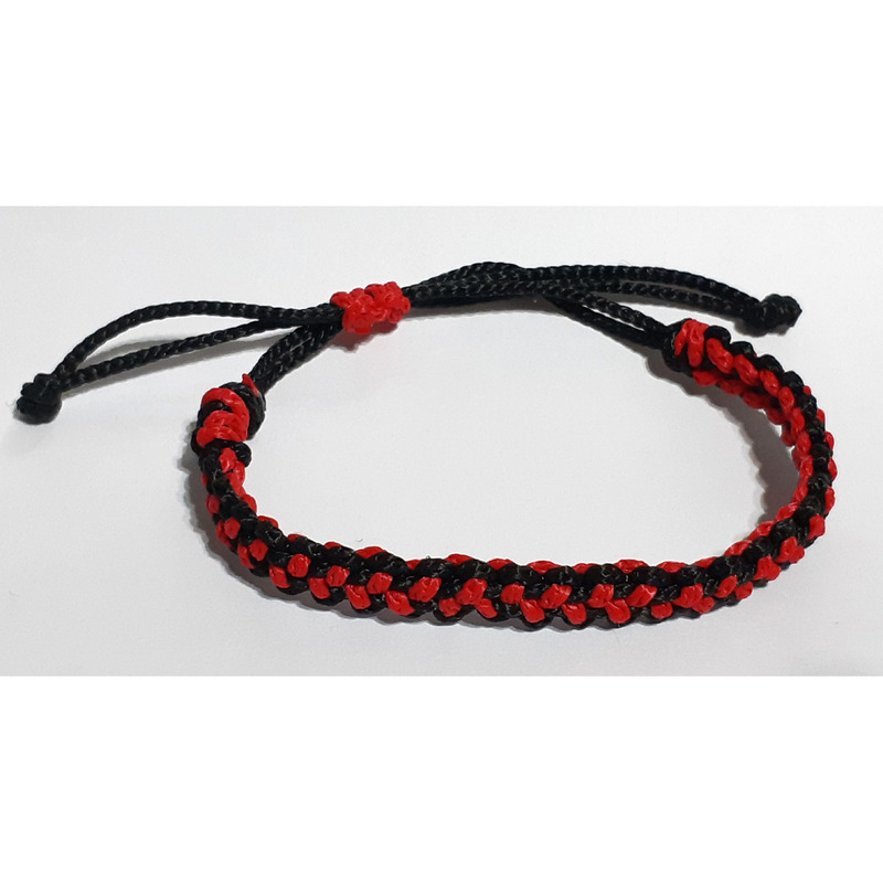Pulsera Unisex Hilo Dos Colores Rojo Negro - 2
