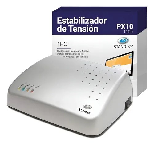 Estabilizador De Tensión Stand By Px10 1100va Monovolt 4 Tomas Blanco 1pc