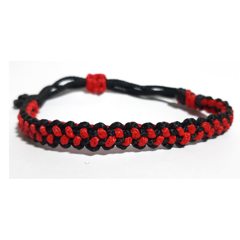 Pulsera Unisex Hilo Dos Colores Rojo Negro - 3