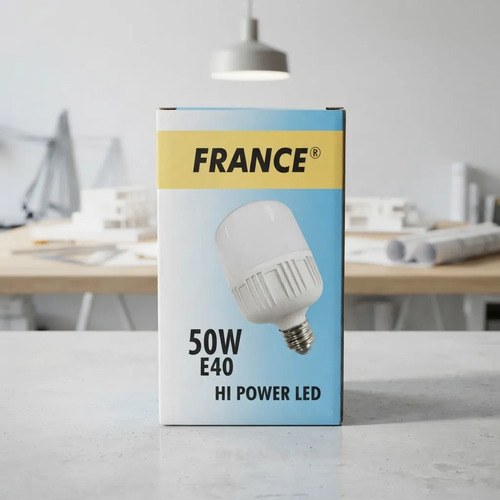 Lampara Galponera 50w Alta Potencia E27 Luz Fria O Calida Blanco Frío