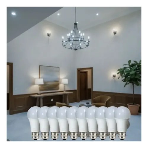 Lampara Led 18w Luz Fria Foco E27 Mayorista Pack X10 Akai Blanco Frío