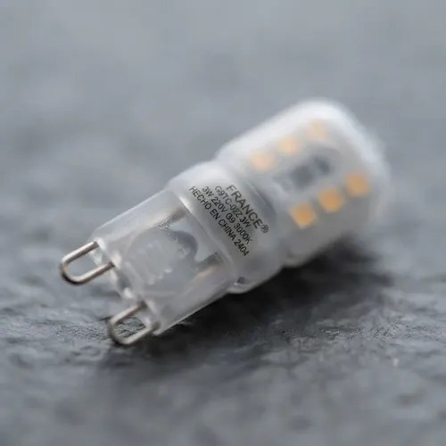 Lampara Led 3w G9 220v 3000k France Modelo G9tc-022 Blanco Cálido