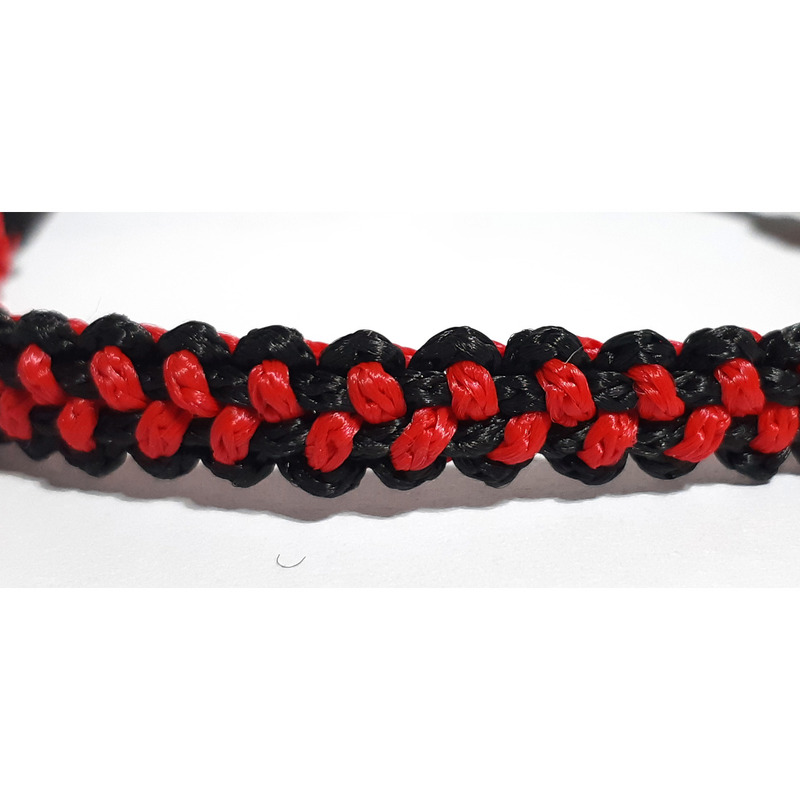 Pulsera Unisex Hilo Dos Colores Rojo Negro - 4