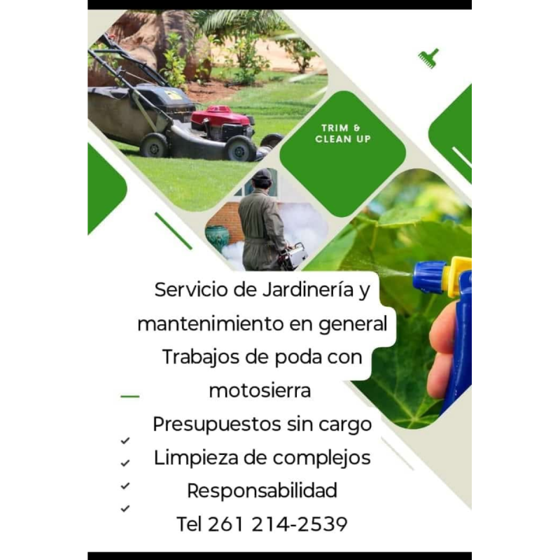 Corte de pasto/ poda de arboles