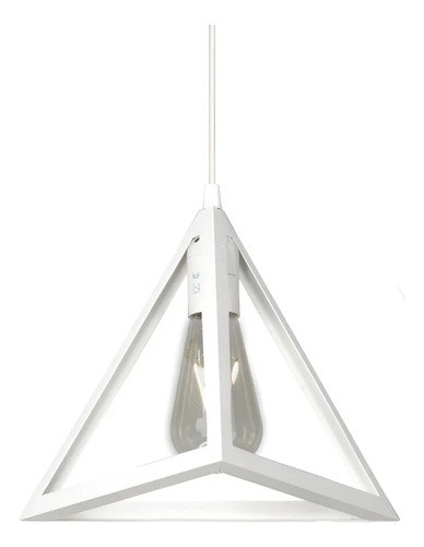 Lámpara Colgante Ferrolux Trigono Blanco Techo Jaula Multidireccional