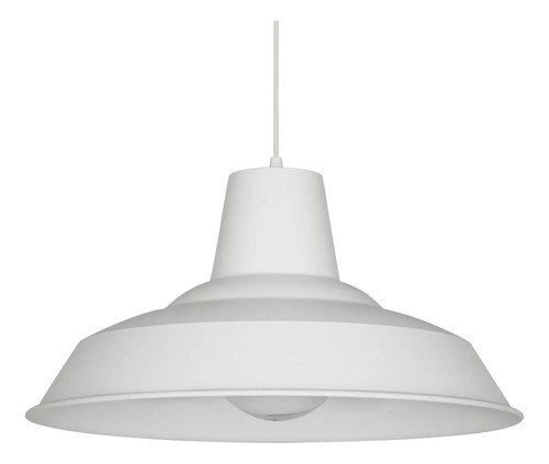 Lámpara Colgante Techo Metal Blanco Led E27 Vintage Industrial 30cm