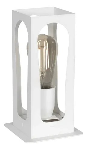 Lámpara De Mesa Y Escritorio Ferrolux V-118 E27 Blanco Blanco
