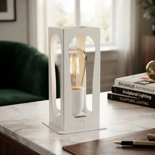 Lámpara De Mesa Y Escritorio Ferrolux V-118 E27 Blanco Blanco - 2