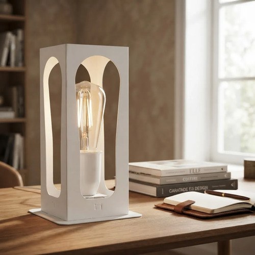 Lámpara De Mesa Y Escritorio Ferrolux V-118 E27 Blanco Blanco - 3