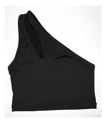 Musculosa Top Lycra Negro T S Para Busto 85 A 90 Impecable Negro Lisa S - 3