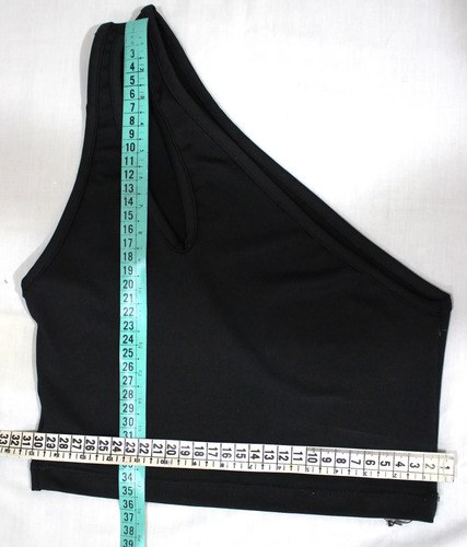 Musculosa Top Lycra Negro T S Para Busto 85 A 90 Impecable Negro Lisa S - 8